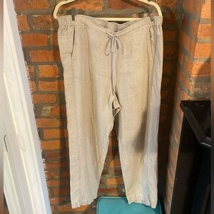 Orvis Tan Linen Pants